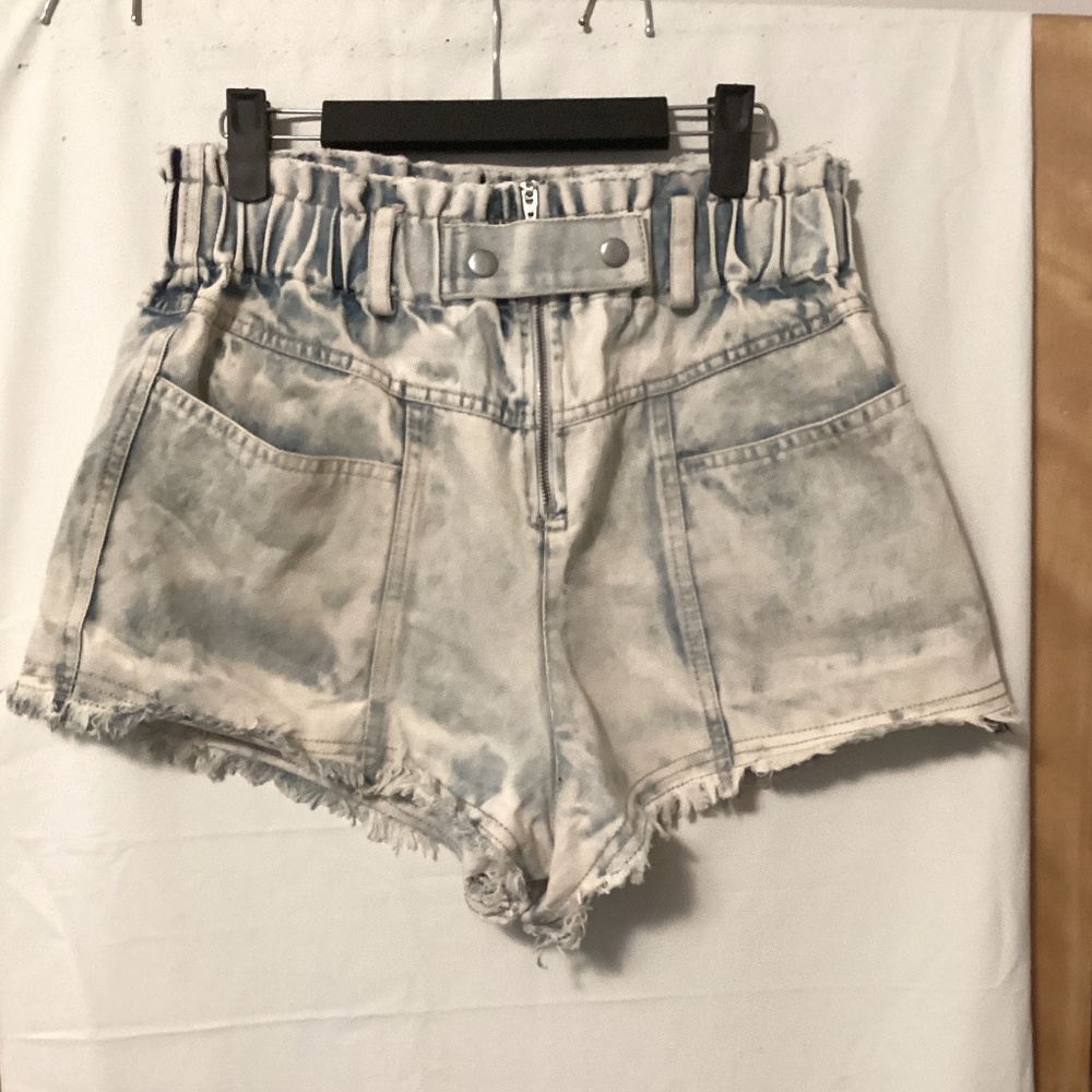 SEA NEWYORK HIGH CUT BIRDIE  Bleached blue shorts Sz 4